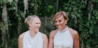 Amber Laign and Robin Roberts wedding pic - Instagram