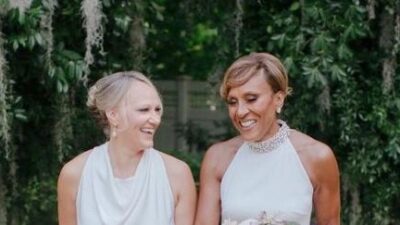 Amber Laign and Robin Roberts wedding pic - Instagram