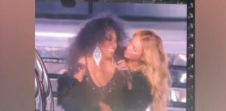 Diana Ross and Beyonce at SoFi - screenshot