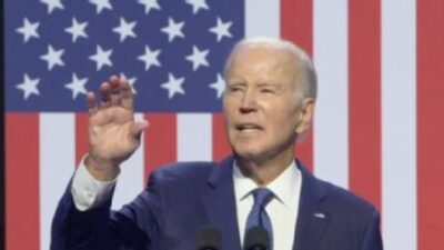 Joe Biden - gives speech on democracy and Trump in Phoenix - screenshot