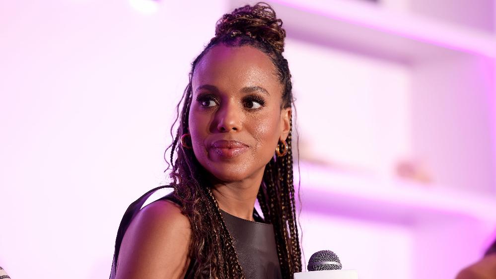 Like Gospel Minister Kirk Franklin, Hollywood Star KERRY WASHINGTON Went Through a Similar Painful Paternity Problem. WASHINGTON SAYS HER WORLD WAS RECENTLY TURNED “UPSIDE DOWN” AS SHE LEARNED HER DAD WAS NOT HER BIOLOGICAL FATHER.