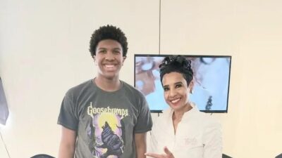 Anthony Michael Hobbs, Imagination Lunchbox International Children's Film Festival founder, and Ursula V Battle (via Battlestage Plays)