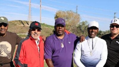 L to R: Bill Underwood, Phil Lovette, Bobby Brown, Johnny Gill and Troy Grant