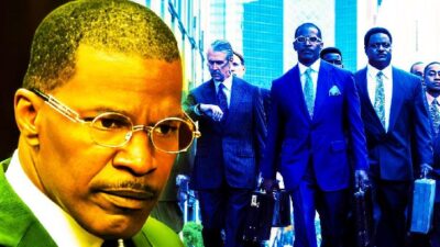 Jamie Foxx as Willie Gary & legal team - The Burial poster (Prime Video)