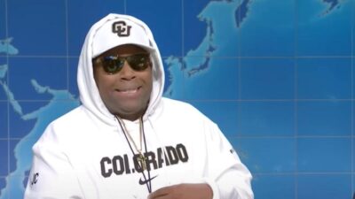 Kenan Thompson as Deion Sanders-Coach Prime on 10-14-23 SNL (screenshot)