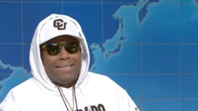 Kenan Thompson as Deion Sanders-Coach Prime on 10-14-23 SNL (screenshot)