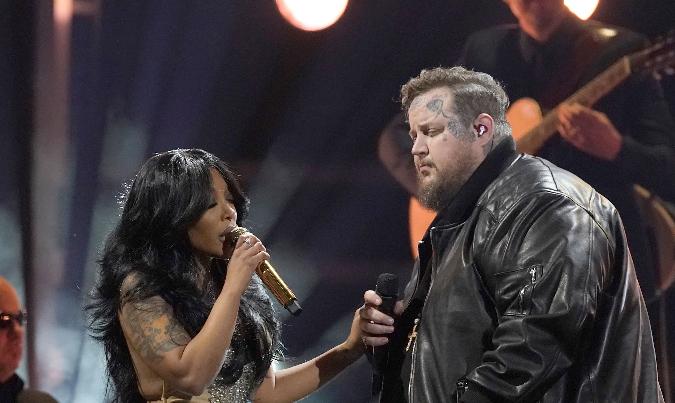 CMA Awards - K Michelle and Jelly Roll (George Walker IV-Invision-AP)