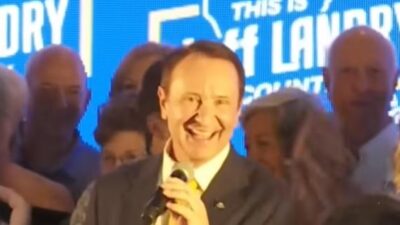 Jeff Landry and wife - screenshot