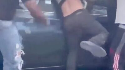 Man gets beat with belt