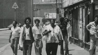 WAR (L to R: B. B. Dickerson, Harold Brown, Lee Oskar, Papa Dee Allen, Lonnie Jordan, Howard Scott, Charles Miller)
