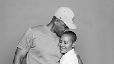 Will kisses Jada's head - via Will Smith's Instagram