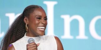 Chief Executive Officer, Producer, Actress and Writer at HOORAE Issa Rae speaks during the 2023 AfroTech Women's Summit in Austin, TX