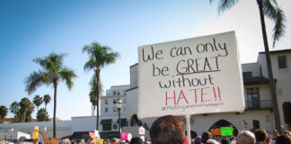 We can only be great without hate! No to making America hate again.
