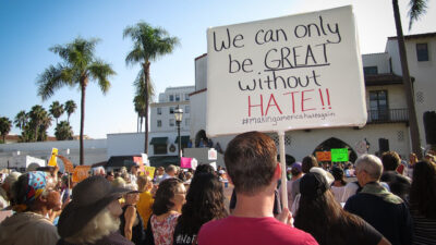We can only be great without hate! No to making America hate again.