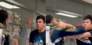 White boy attacks Black girl - screenshot