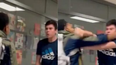 White boy attacks Black girl - screenshot