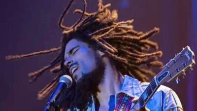 Kingsley Ben-Adir as Bob Marley in 'Bob Marley: One Love' from Paramount Pictures