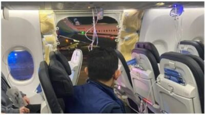 Alaska Airlines Plane After Midflight Blow-Out