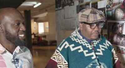 Host Larry Madaowo and entrepreneur Osmic Menoe / screenshot