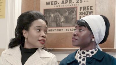 Weruche Opia (Coretta Scott King) and Jayme Lawson (Betty Shabazz) in GENIUS MLK-X (Photo National Geographic-Richard DuCree)