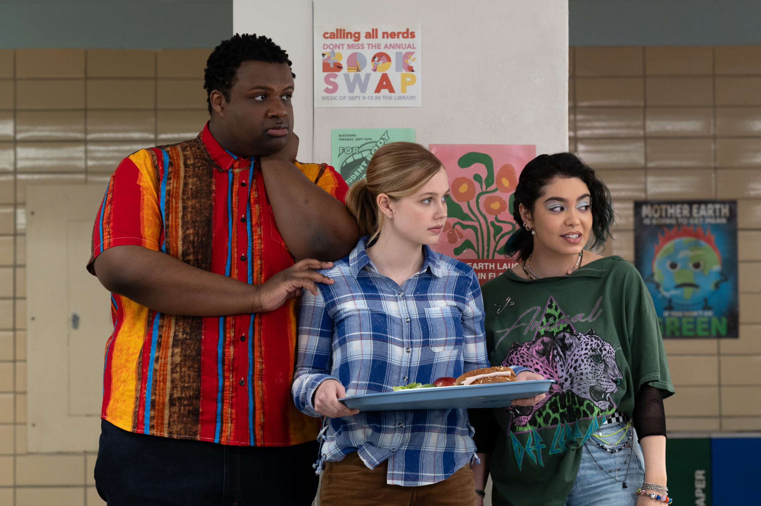 Jaquel Spivey, Angourie Rice, and Auli'i Cravalho in Mean Girls from Paramount Pictures. Photo: Jojo Whilden/Paramount &copy; 2023 Paramount Pictures.