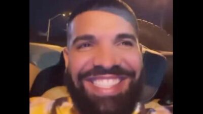 Drake laughing - Instagram screenshot