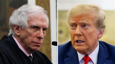 Judge Engoron & Donald Trump (Pool photo)