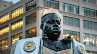 Notorious BIG sculpture piece