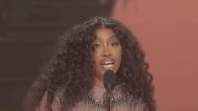 SZA Grammy speech - screenshot