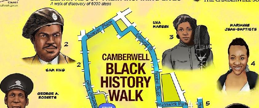 The Camberwell Black History Walk map