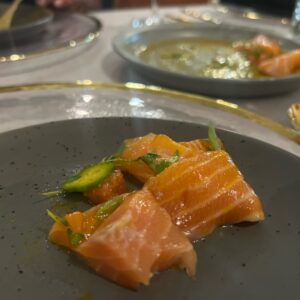 Salmon crudo, new 1010 Wine and Events menu item