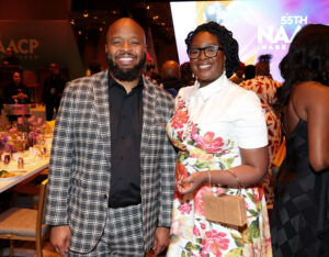 LOS ANGELES, CALIFORNIA - FEBRUARY 25: (L-R) Kevin Fredericks and Aba Blankson attend the NAACP Image Awards Nominees Brunch at Fairmont Century Plaza on February 25, 2024 in Los Angeles, California. (Photo by Leon Bennett/Getty Images for NAACP)