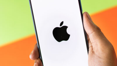 Apple logo on iPhone - Depositphotos