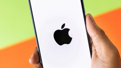 Apple logo on iPhone - Depositphotos
