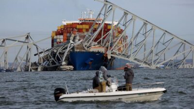 Baltimore Key Bridge collapse (Julia Nikhinson-Reuters via CNN Newsource)