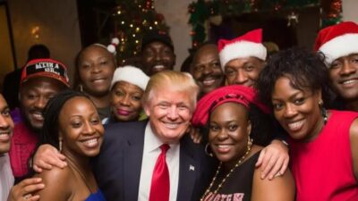 Fake AI pic of Donald Trump and Black supporters - Mark Kaye