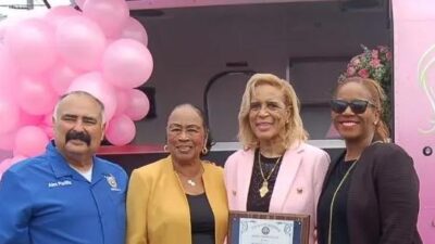 Councilman Alex Padilla, Councilwoman Gloria D Gray, Marsha Tekeste and Councilwoman Dionne Faulk Photo Credit, Ricky Richardson