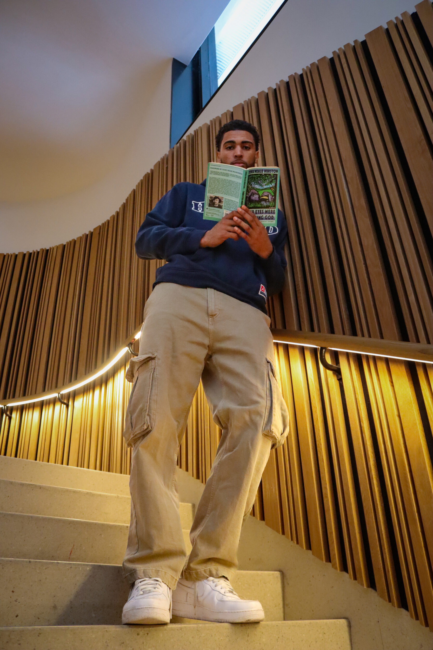 Literature is very important to Seth Towns, 26, so he spent his first time at The Martin Luther King Jr. Memorial Library well. Photo by Harmony Bailey