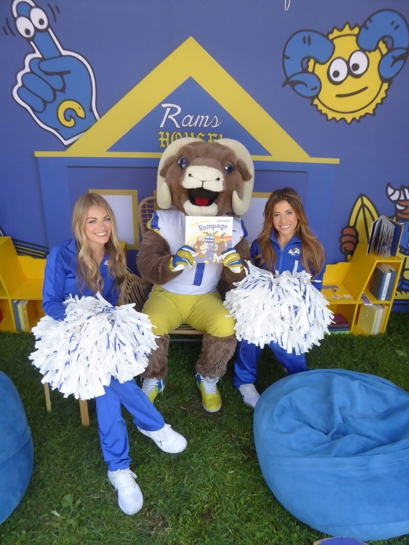 Rampage and L.A. Rams Cheerleaders: Photo Credit, Ricky Richardson