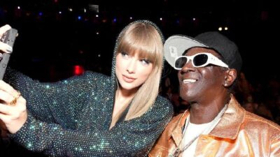 Taylor Swift and Flavor Flav (Kevin Mazur-Getty Images for iHeartRadio via CNN Newsource)