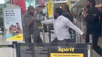 BWI Brawl at Spirit Airlines - screenshot via TMZ