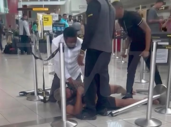 BWI Brawl at Spirit Airlines - screenshot via TMZ