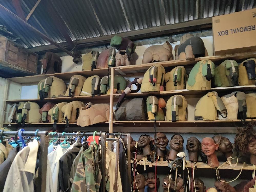 BuniMedia Studio - Warehouse with latext puppets and props used for XYZ TV Show