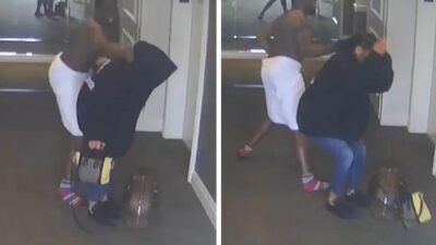 Diddy assaulting Cassie - via CNN