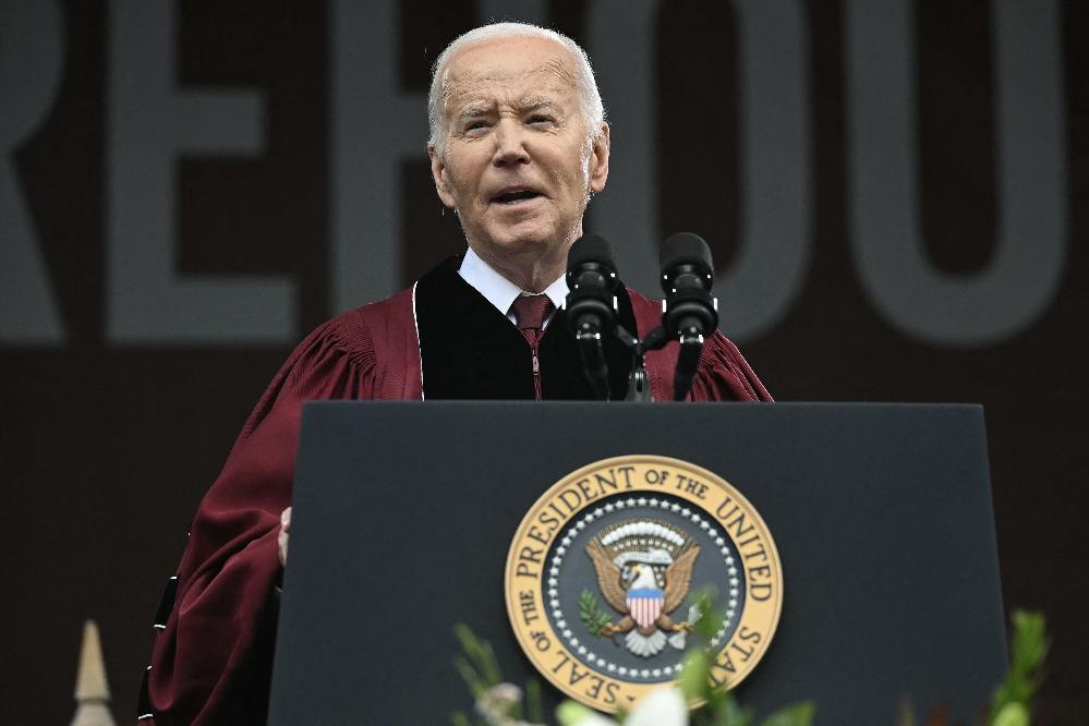 Joe Biden at Morehouse (Andrew Caballero-Reynolds-AFP-Getty Images via CNN Newsource) 