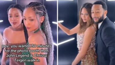 TikToker Claims Chrissy Teigen and John Legend Kicked Her Out of Photobooth at Sports Illustrated Party