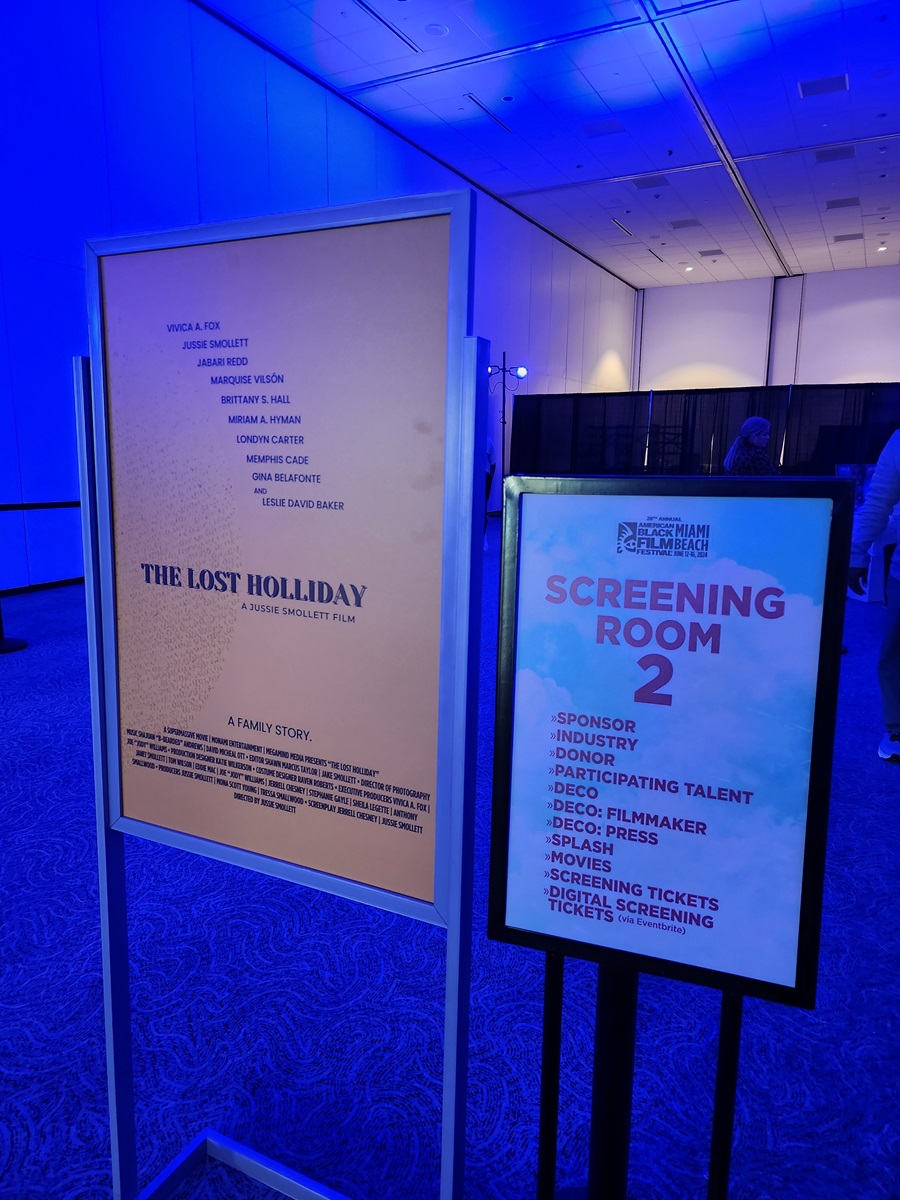 "The Lost Holliday,"ABFF screening at the Miami Beach Convention Center. Starring Jussie Smollett & Vivica A. Fox.