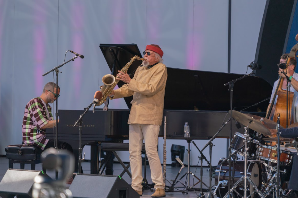 Charles Lloyd w/ Jason Moran &amp; Larry Grenadier (Photo: Farah Sosa)