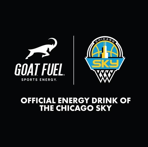 Jerry Rice's G.O.A.T. Fuel Energy Drink Partners with Chicago Sky / Goat Fuel - Chicago Sky logos