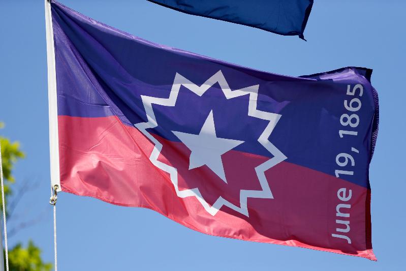 Juneteenth Flag (Nati Harnik-AP via CNN Newsource)
